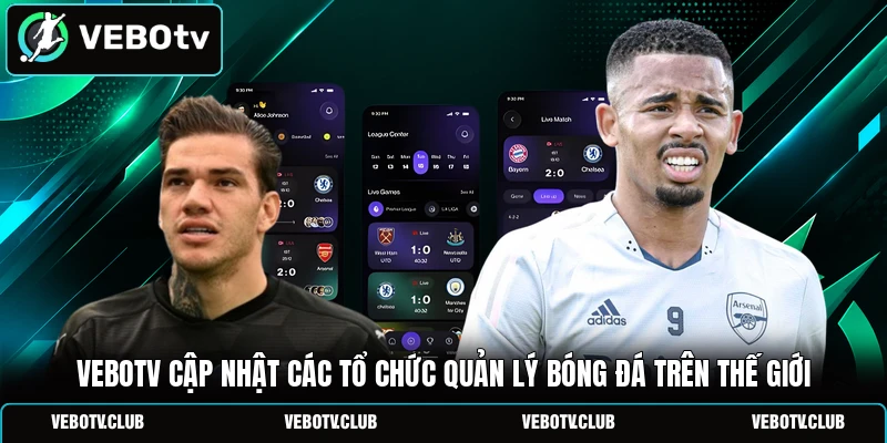 Vebotv cập nhật các tổ chức quản lý bóng đá trên thế giới